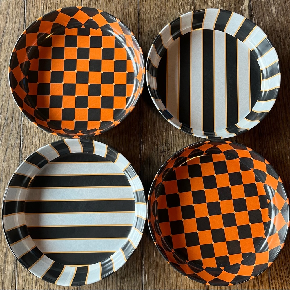 Nordstrom Bamboo Fiber Halloween Dinner Bowls Set of Four NWT Summerween
